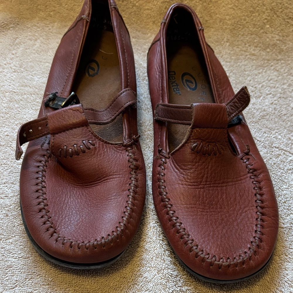 Dexter Brown Leather Loafers - size 9.5